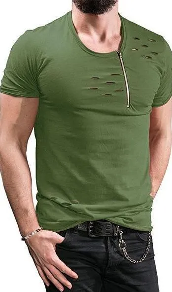 West Louis™ Summer Ripped Hole T-shirts