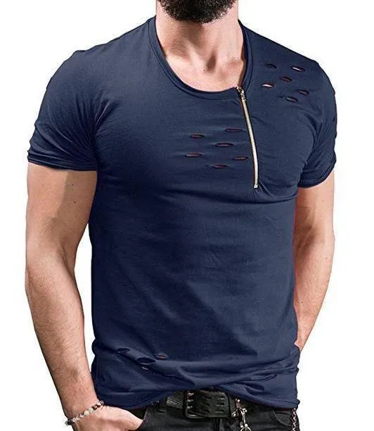 West Louis™ Summer Ripped Hole T-shirts