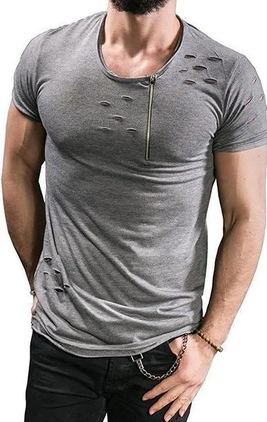 West Louis™ Summer Ripped Hole T-shirts