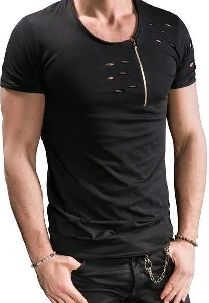 West Louis™ Summer Ripped Hole T-shirts