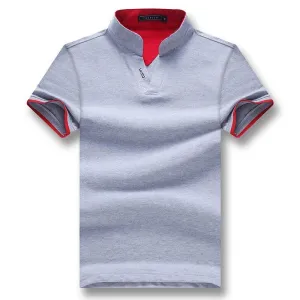 West Louis™ Summer Short Sleeved Turn Down Collar Polo Shirt