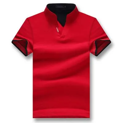 West Louis™ Summer Short Sleeved Turn Down Collar Polo Shirt