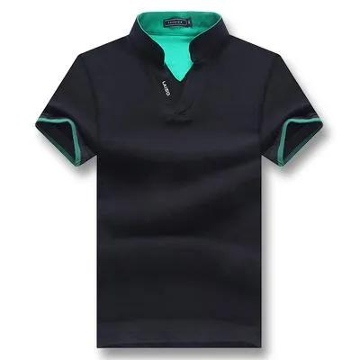 West Louis™ Summer Short Sleeved Turn Down Collar Polo Shirt