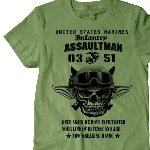 West Louis™ US Marines Infantry Assaultman T-Shirt