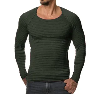 West Louis™ Vertical Stripes Hedging O-Neck Pullover Shirts