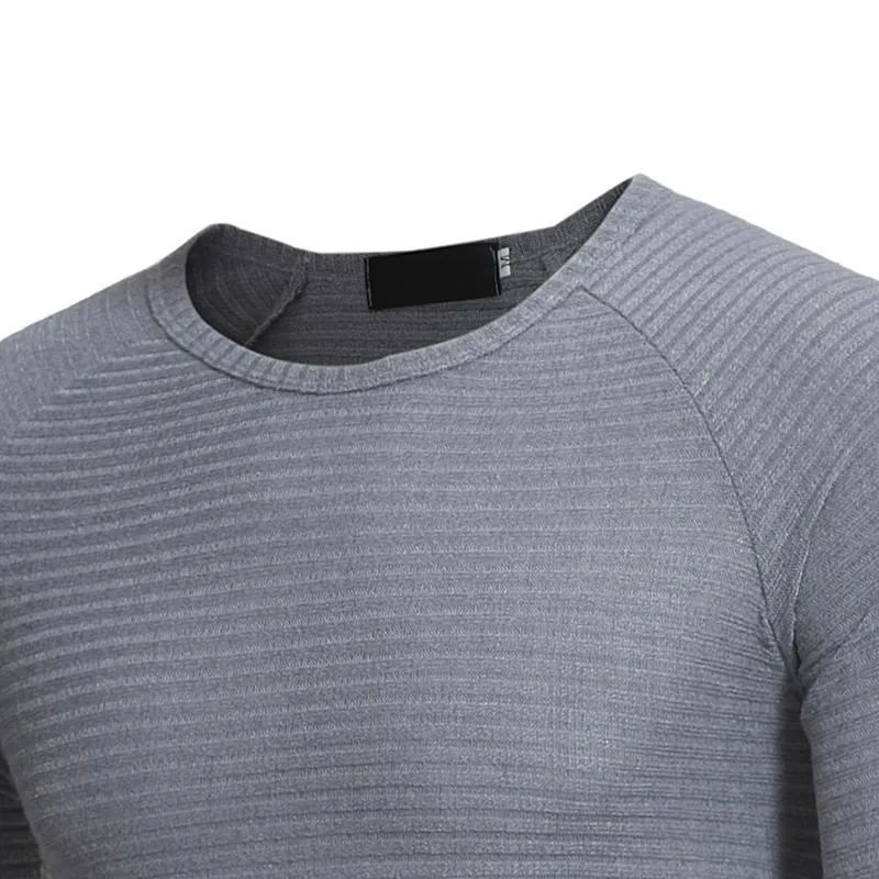 West Louis™ Vertical Stripes Hedging O-Neck Pullover Shirts