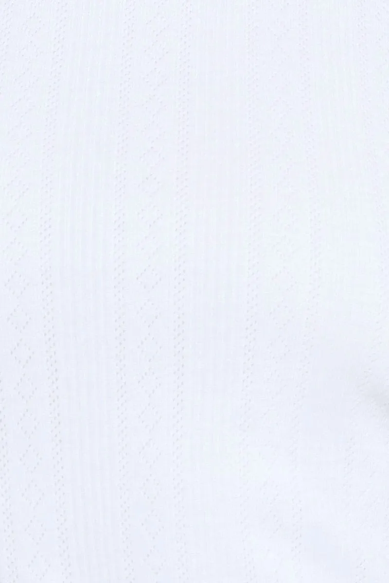 White Crop Top Short Sleeve