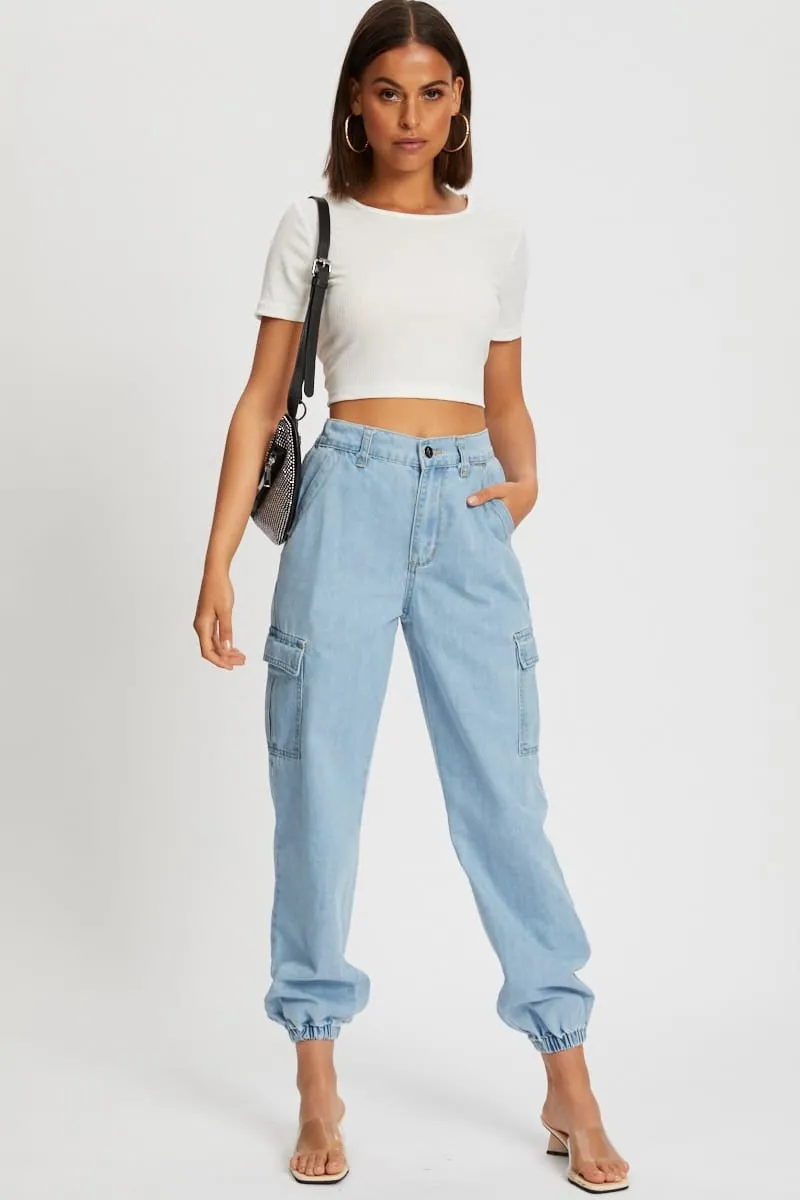 White Lace Up Backless Crop Tee
