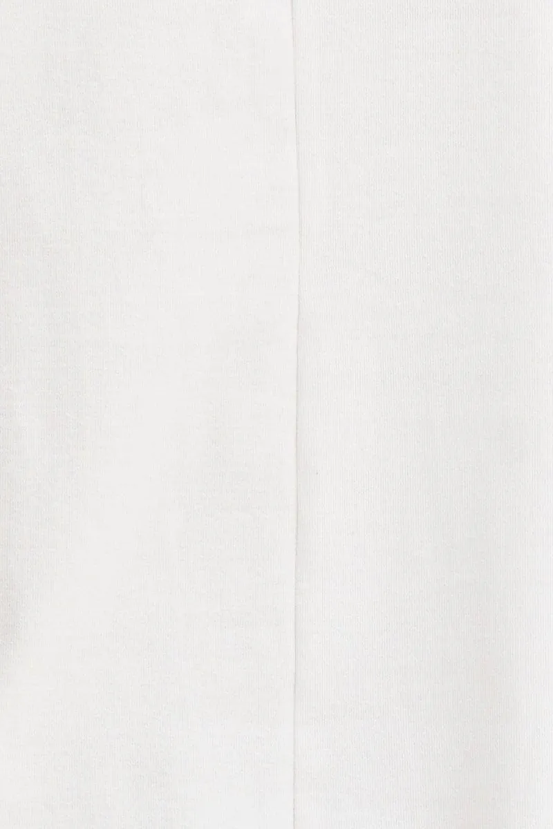 White Pocket Tee Scoop Neck Cotton Stretch Short Sleeve