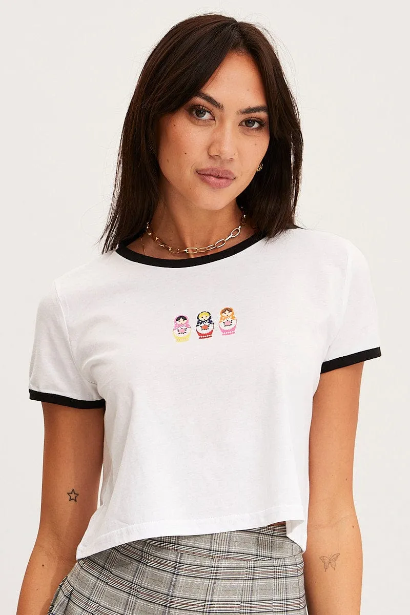 White T Shirt Short Sleeve