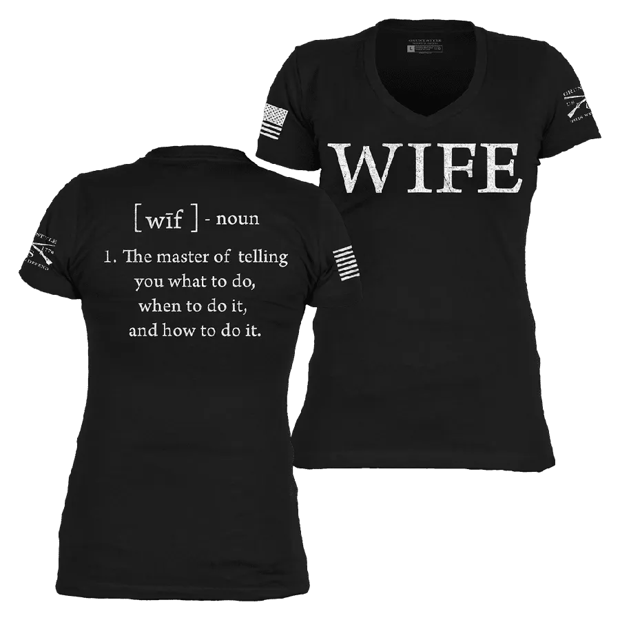 Women's Wife Defined V-Neck - Black