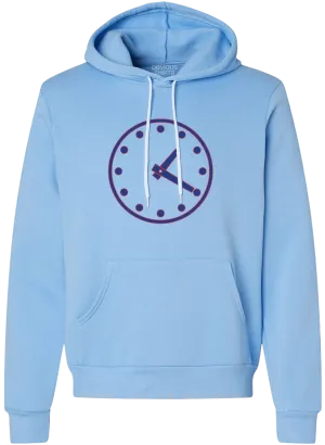 WRIGLEY CLOCK ELECTRIC BLUES. (HOODED SWEATSHIRT)