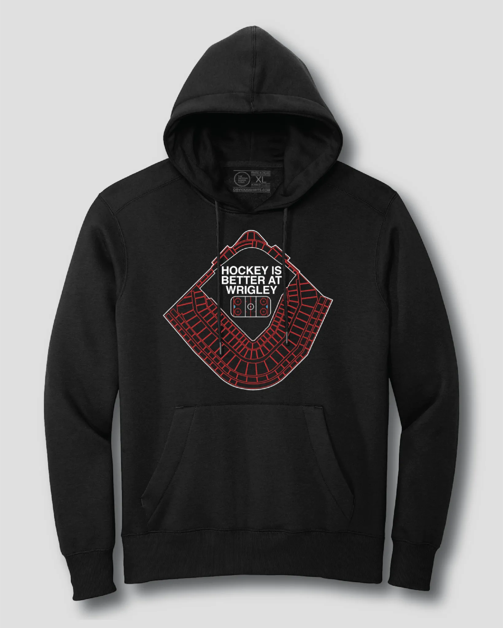 WRIGLEY HOCKEY STADIUM. (HOODED SWEATSHIRT)
