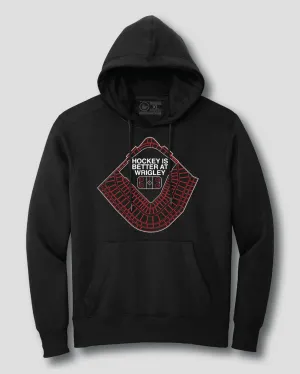 WRIGLEY HOCKEY STADIUM. (HOODED SWEATSHIRT)