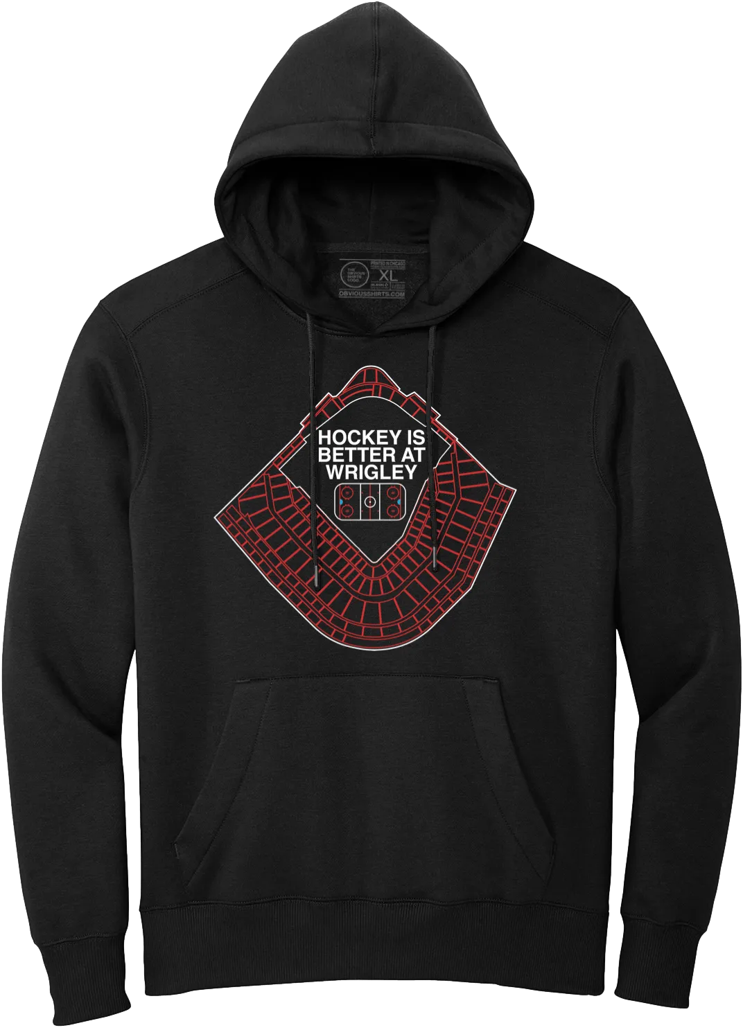 WRIGLEY HOCKEY STADIUM. (HOODED SWEATSHIRT)