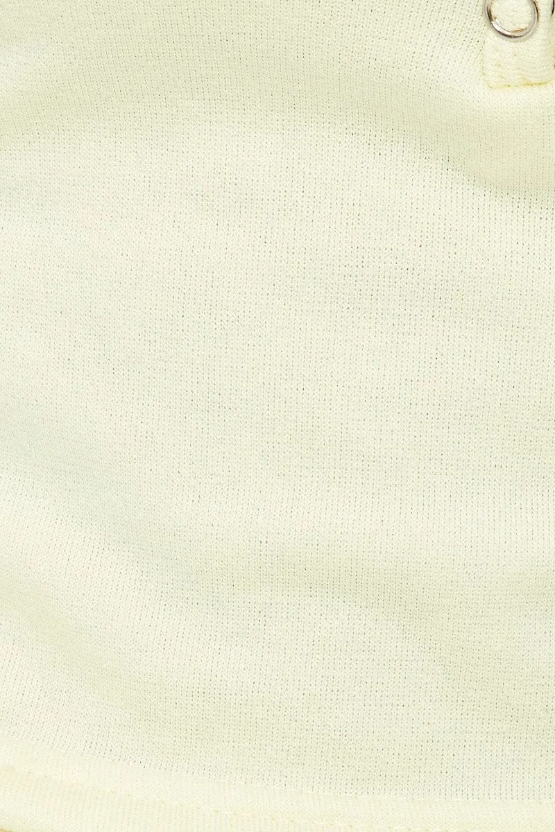 Yellow Terry Towel Track Short Lounge Set